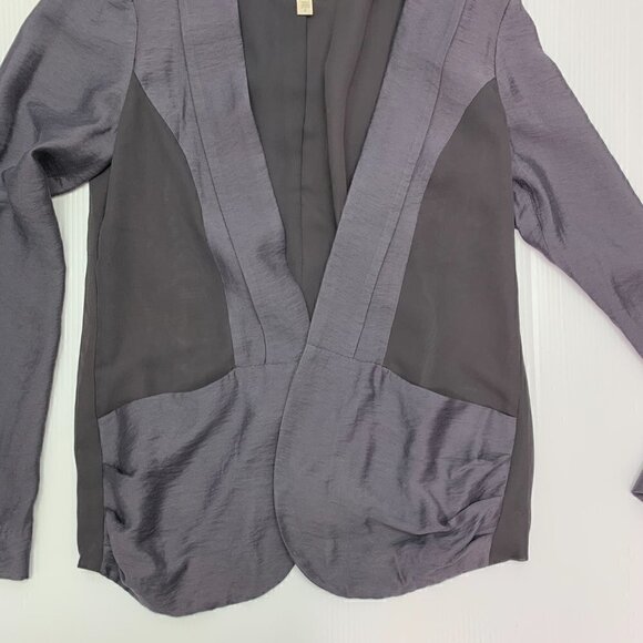 Silence + Noise Blazer Small Kimono Open Front Blazer Gray Lightweight - Picture 7 of 11